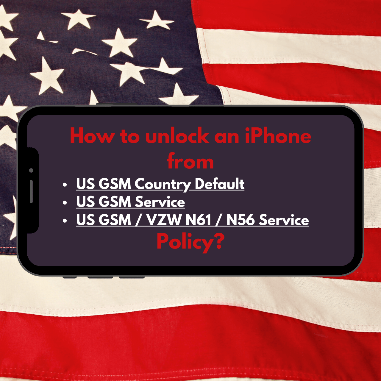 iPhone Unlock US GSM Country Default Policy All Models 