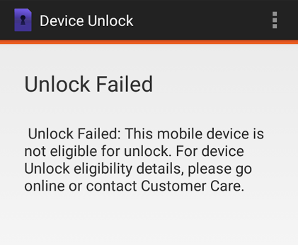 Unlock Samsung T-Mobile app for Android Unlock Failed