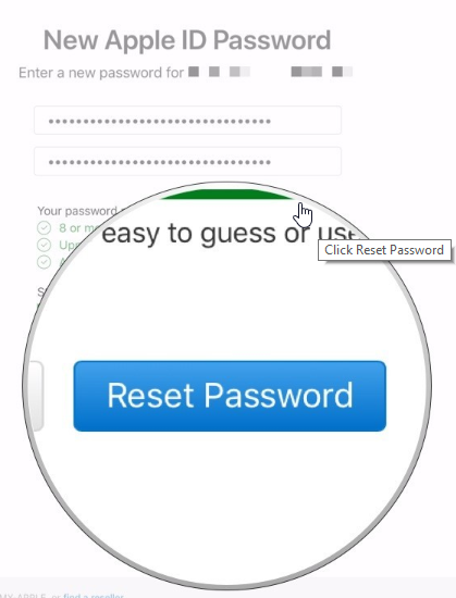 Forgot Apple ID password reset